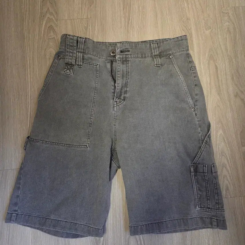 [BUNJANG] System Homme Bermuda Shorts / 시스템옴므 정품 와이드 버뮤다 그레이 반바지 32-34사이즈
