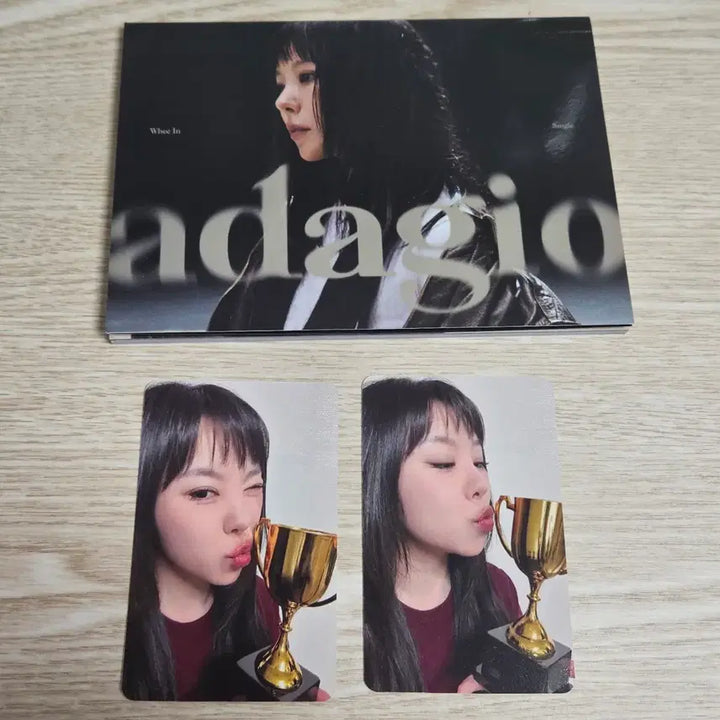 [BUNJANG] MAMAMOO WheeIn Apple Music Lucky Draw Trophy Photocard + Adagio Unsealed Album / [5/26까지 할인] 휘인 애플뮤직럭드 트로피포카 아다지오 개봉앨범