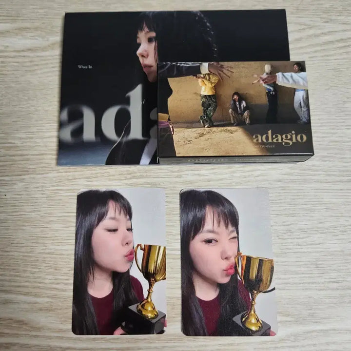 [BUNJANG] MAMAMOO WheeIn Apple Music Lucky Draw Trophy Photocard + Adagio Unsealed Album / [5/26까지 할인] 휘인 애플뮤직럭드 트로피포카 아다지오 개봉앨범