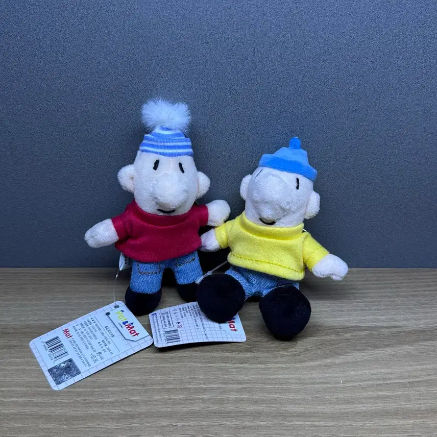 [BUNJANG] Pat &amp; Mat Sitting and Standing Doll Keychain Set / 일괄) Pat &amp; Mat 패트와매트 인형 키링 세트