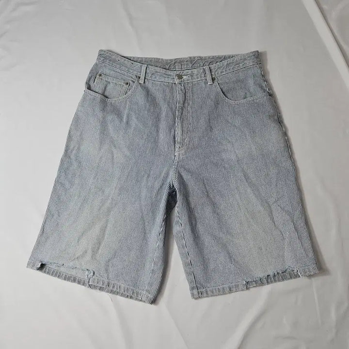 [BUNJANG] 90s Shane Jeans Striped Bermuda Shorts Size 34 / 90s 쉐인진 스트라이프 버뮤다 쇼츠 숏팬츠 반바지 34