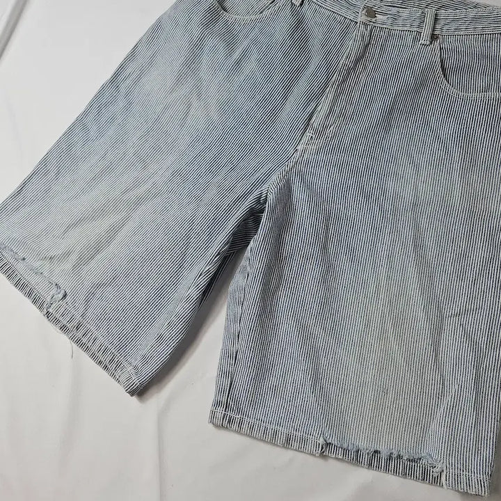 [BUNJANG] 90s Shane Jeans Striped Bermuda Shorts Size 34 / 90s 쉐인진 스트라이프 버뮤다 쇼츠 숏팬츠 반바지 34