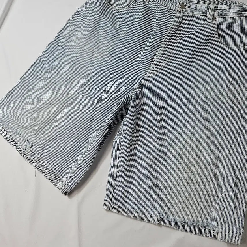 [BUNJANG] 90s Shane Jeans Striped Bermuda Shorts Size 34 / 90s 쉐인진 스트라이프 버뮤다 쇼츠 숏팬츠 반바지 34