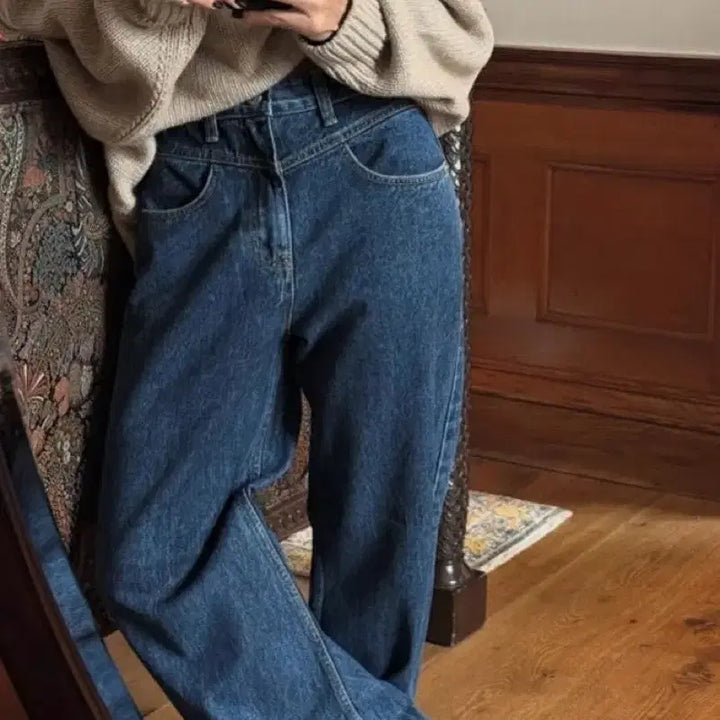 [BUNJANG] Outfit Cut Denim Jeans / 아웃핏 절개청 중청m