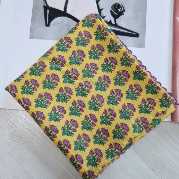 [BUNJANG] Flower Pattern Scarf and Handkerchief Set / 이사면 손수건 스카프