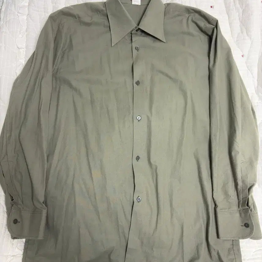 [BUNJANG] 1987 Czech Military M21 Khaki Shirt (Approx. Size 105) / [연휴할인] 80s 체코군 보급 M21 카키 셔츠(105상당)