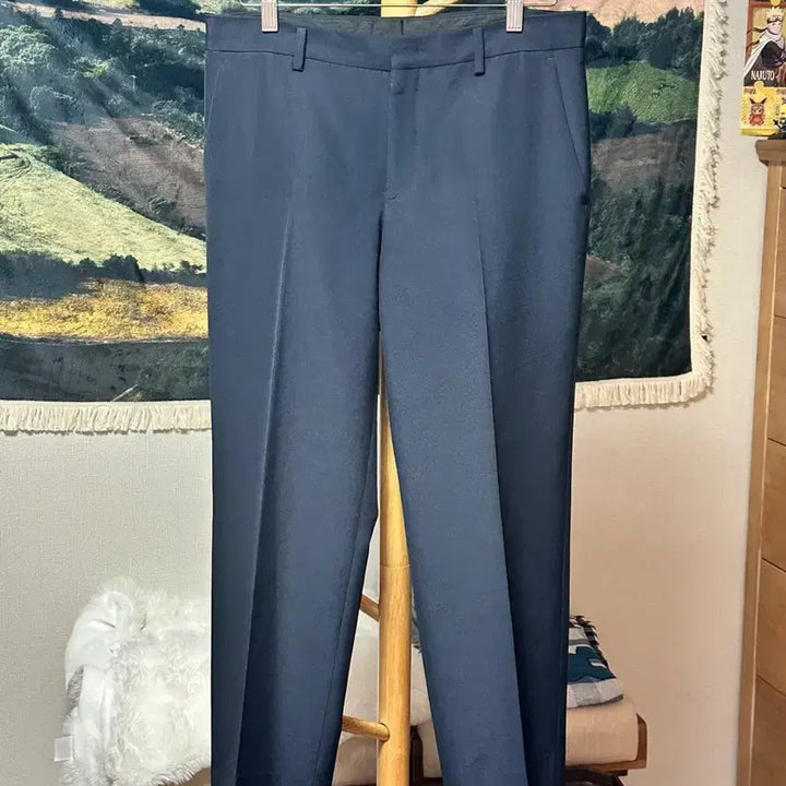 [BUNJANG] JUUN.J Semi-Wide Minimalist Slacks Navy / JUUN.J 준지 세미와이드 미니멀슬랙스48/31-32/네이비