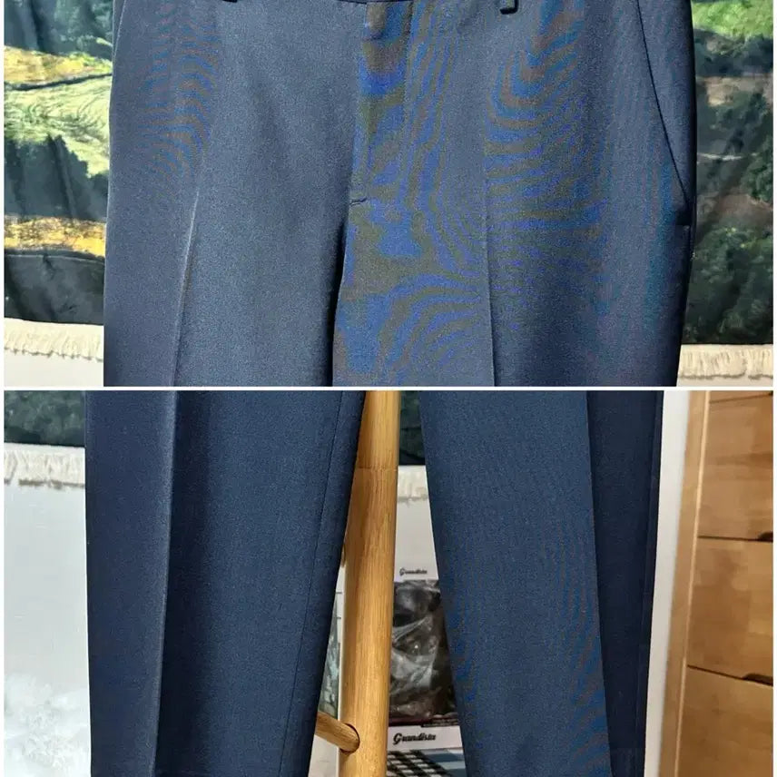 [BUNJANG] JUUN.J Semi-Wide Minimalist Slacks Navy / JUUN.J 준지 세미와이드 미니멀슬랙스48/31-32/네이비