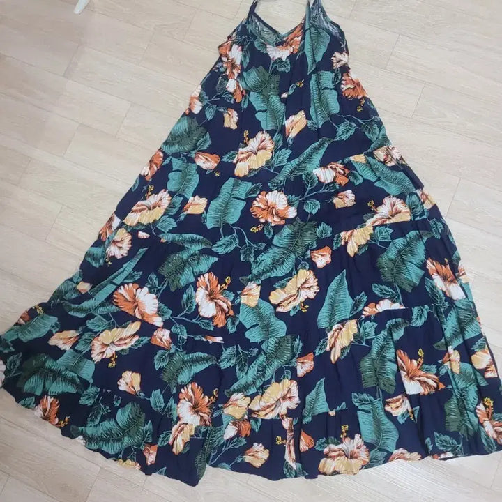 [BUNJANG] Floral Pattern Long Dress / 플라워 패턴 롱 원피스 꽃무늬
