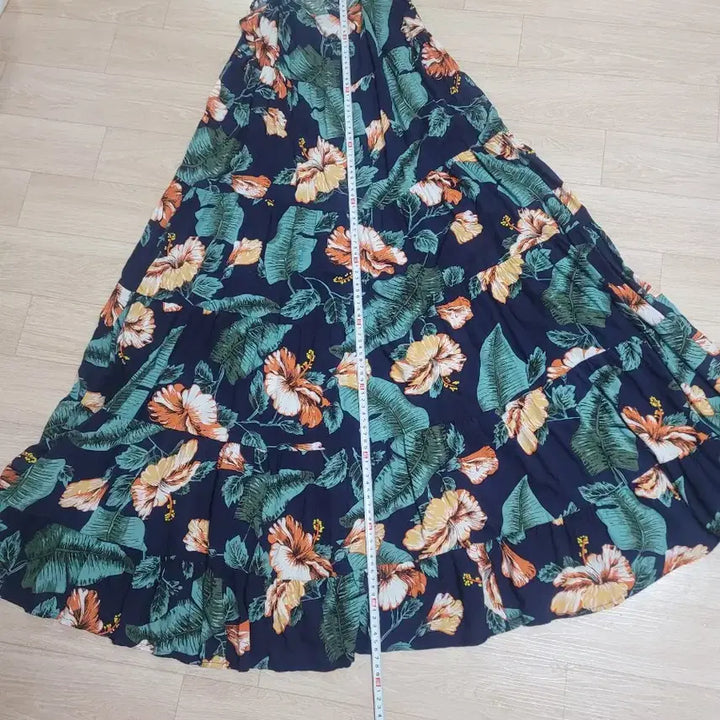 [BUNJANG] Floral Pattern Long Dress / 플라워 패턴 롱 원피스 꽃무늬