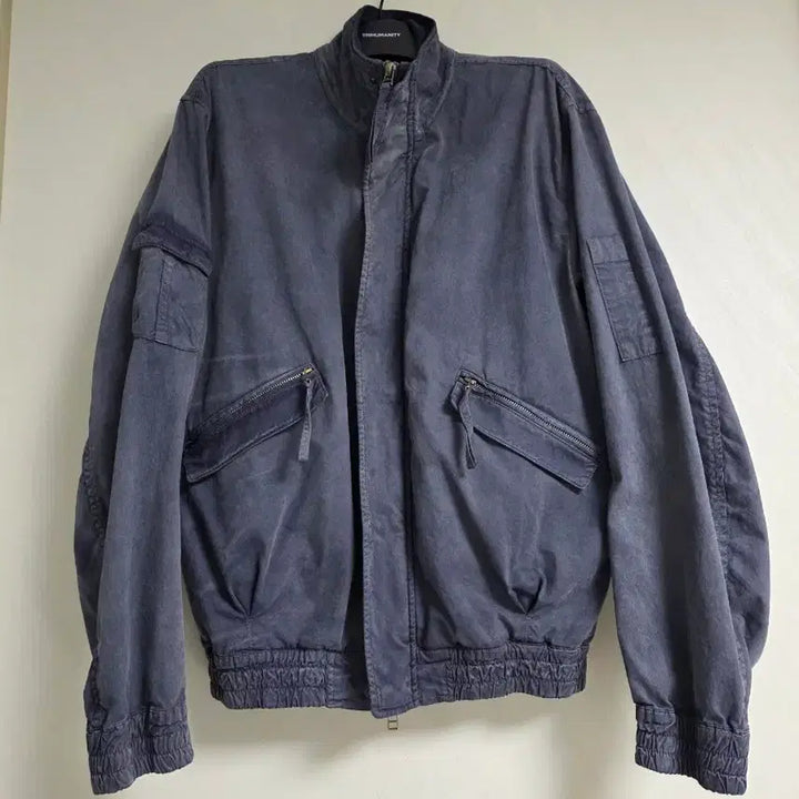 [BUNJANG] 999 Humanity Adventure Dyed Bomber Jacket Purple Charcoal Size 3 / 999휴머니티 어드벤처 다이드 봄버 3사이즈 퍼플차콜