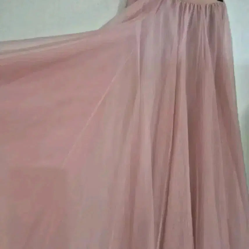 [BUNJANG] Pink Long Tulle Skirt / 핑크 롱 튤 스커트