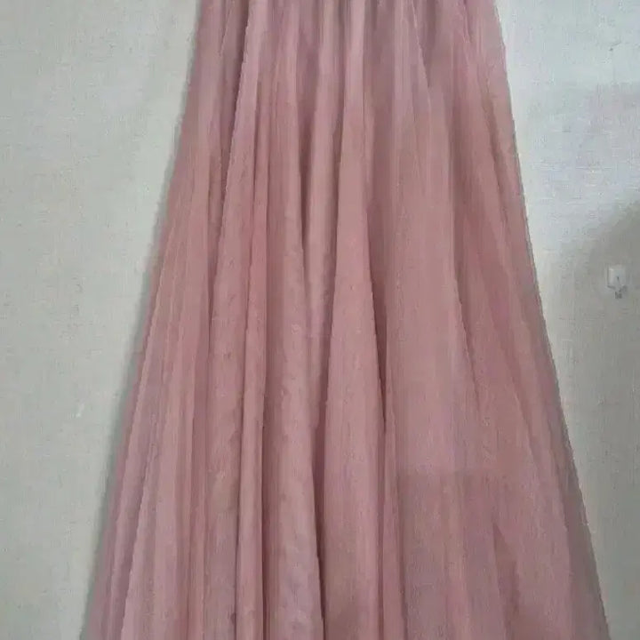 [BUNJANG] Pink Long Tulle Skirt / 핑크 롱 튤 스커트