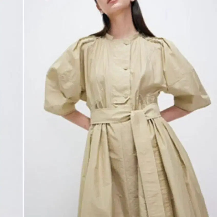 [BUNJANG] System Belted Pintuck Long Dress / 시스템 벨티드 핀턱 원피스