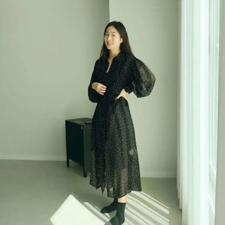 [BUNJANG] DKNY Long Dress / DKNY 디케이엔와이 롱 원피스 블랙
