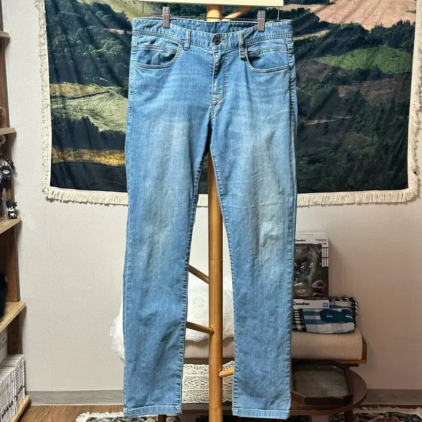 [BUNJANG] Allegri Slim Straight Denim Pants (Light Blue, Size 31) / 알레그리 슬림스트레이트데님팬츠/31/연청