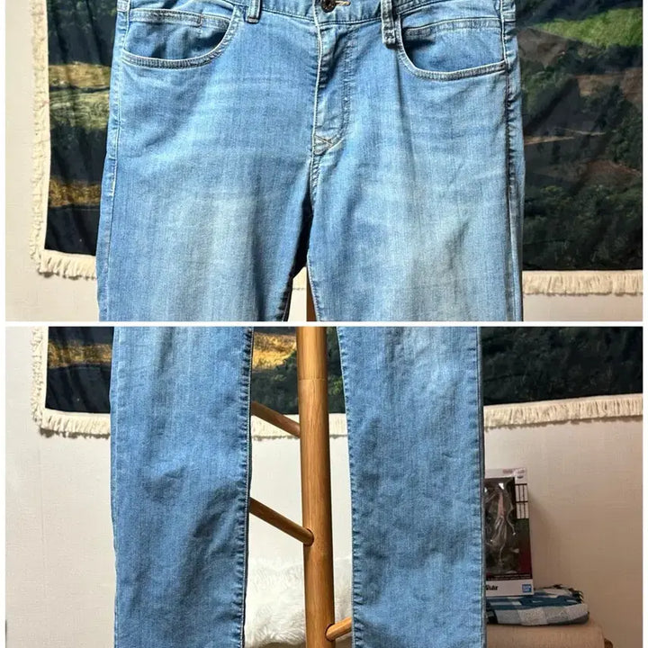 [BUNJANG] Allegri Slim Straight Denim Pants (Light Blue, Size 31) / 알레그리 슬림스트레이트데님팬츠/31/연청