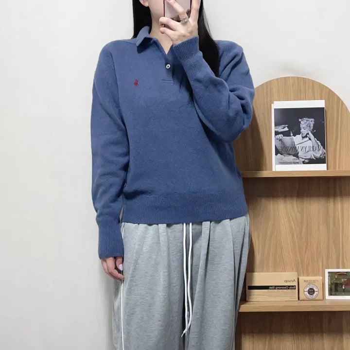 [BUNJANG] Polo Ralph Lauren Lambswool Collar Knit Sweater (95) / [정품] 폴로 딥소라 / 버건디포니 램울 카라니트 [ 95 ]