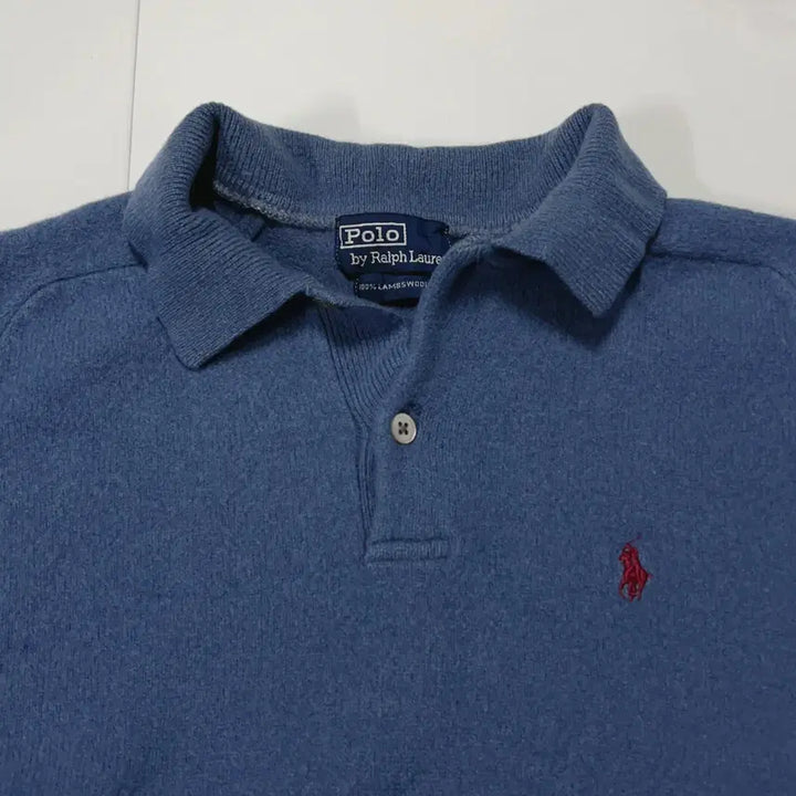[BUNJANG] Polo Ralph Lauren Lambswool Collar Knit Sweater (95) / [정품] 폴로 딥소라 / 버건디포니 램울 카라니트 [ 95 ]