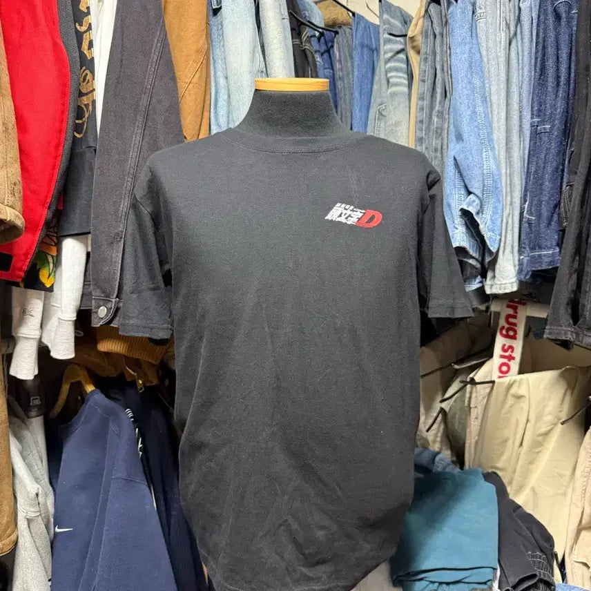[BUNJANG] Initial D Graphic T-Shirt (with Keyring) / [M] 새상품 이니셜D 그래픽 티셔츠 (키링 포함)