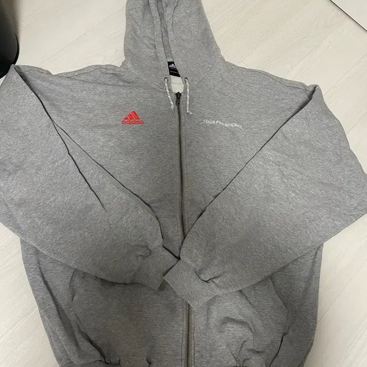 [BUNJANG] Gosha Rubchinskiy x Adidas Oversized Hoodie Zip-Up Grey XL / 고샤 루브친스키 아디다스 오버핏 후드집업 그레이 XL