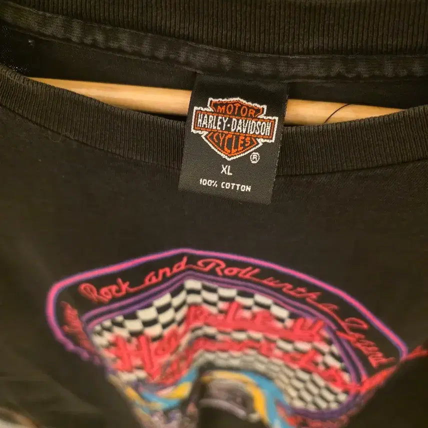 [BUNJANG] Harley-Davidson Neon Custom T-shirt / 1994 Harley-Davidson Neon custom