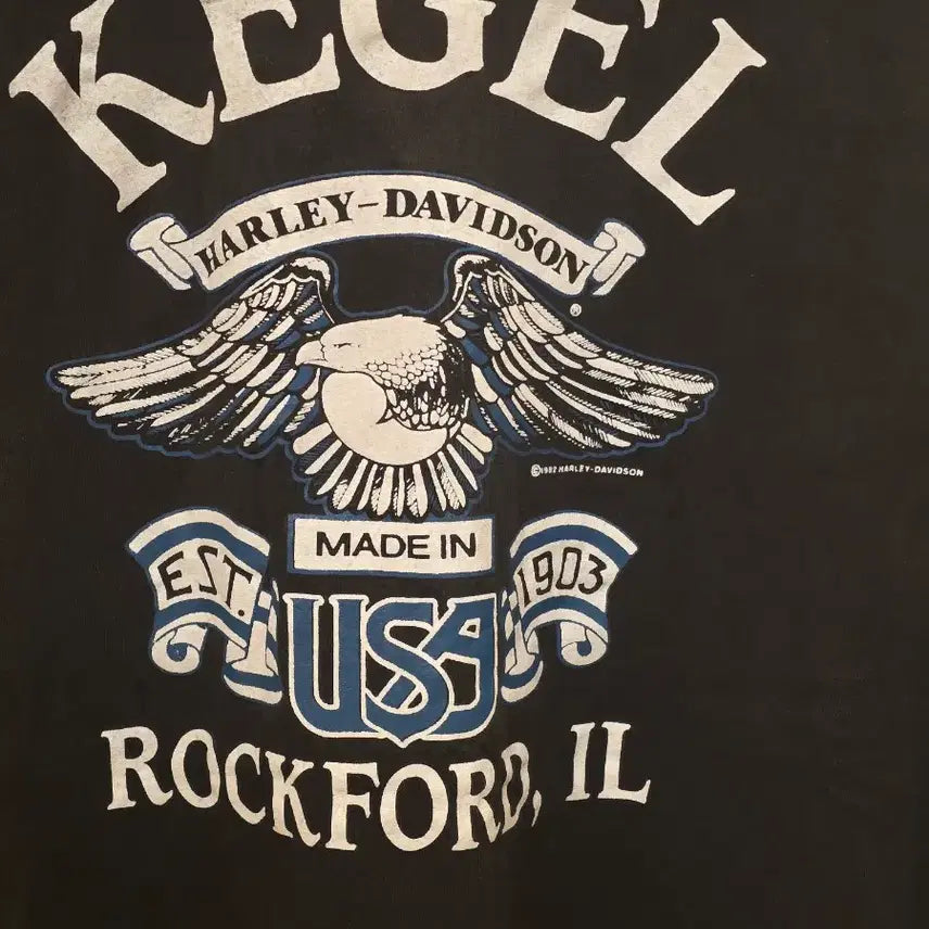[BUNJANG] Harley-Davidson Neon Custom T-shirt / 1994 Harley-Davidson Neon custom