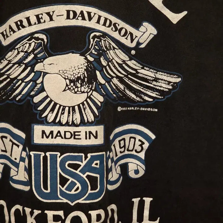 [BUNJANG] Harley-Davidson Neon Custom T-shirt / 1994 Harley-Davidson Neon custom