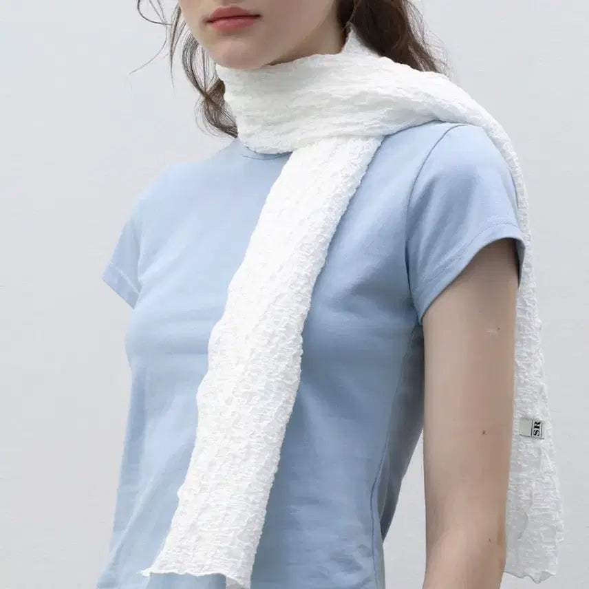 [BUNJANG] Soire Volume Scarf - Ivory / 쏘이르 볼륨스카프 아이