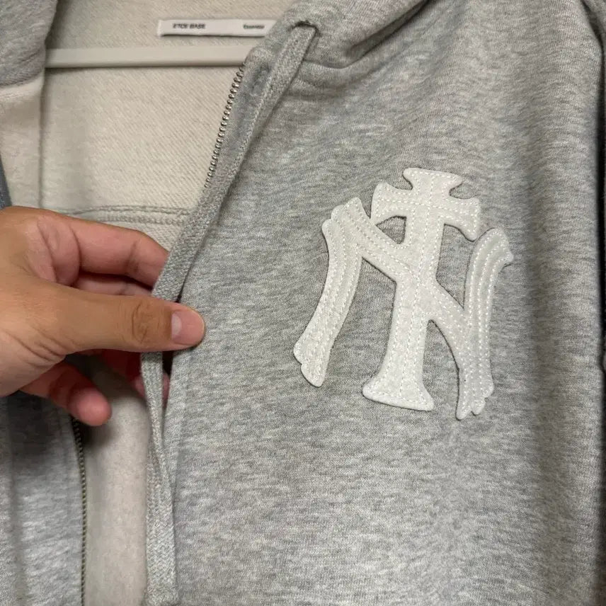 [BUNJANG] etce NY Cross Hood Zip Up (Gray) Large / etce NY CROSS HOOD ZIP UP (GRAY) 라지 L