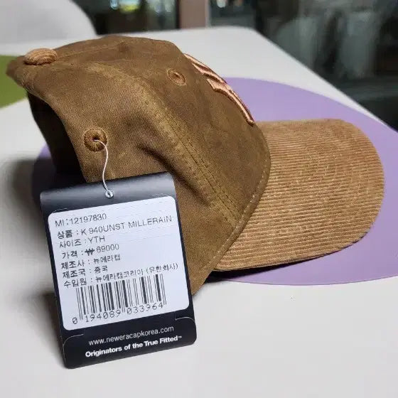 [BUNJANG] New Era NY Corduroy Ball Cap - Brown - Youth / 뉴에라 NY 코듀로이 볼캡 브라운 YOUTH 새제품