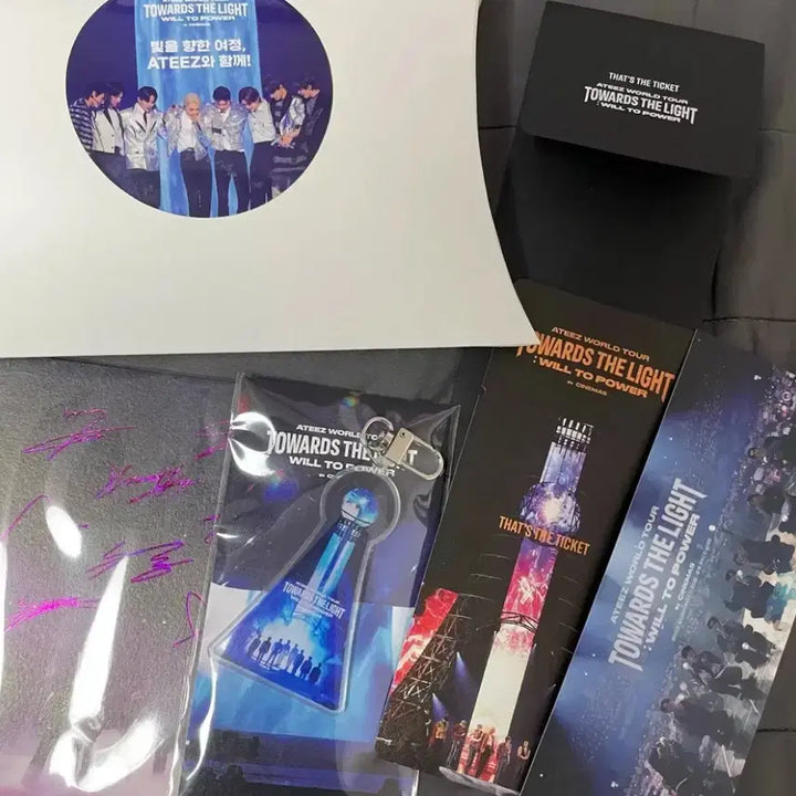 [BUNJANG] ATEEZ TTT Movie Keyring Postcard Bundle Set / 에이티즈 영화 TTT 키링 엽서 싱어롱 라이티니상영회