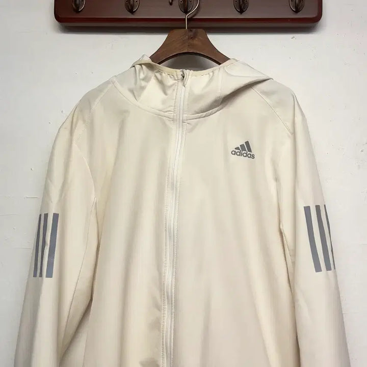 [BUNJANG] Adidas Running Lightweight White Windbreaker Jacket / 아디다스 러닝 화이트 경량 바람막이 자켓