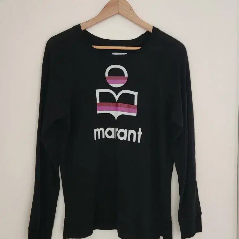 [SOLD OUT] 꾸안꾸21ss이자벨마랑 키퍼스 블랙 로고 린넨 롱슬리브 (S)