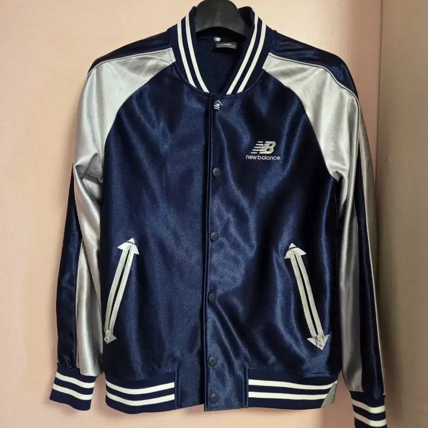 [BUNJANG] New Balance Navy Silver Stadium Jacket / 뉴발란스 네이비 실버 스타디움 자켓