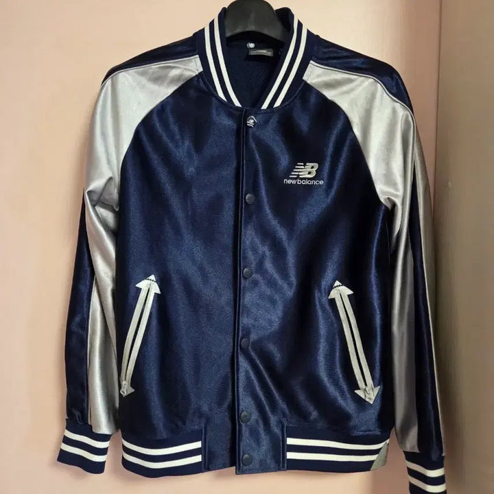 [BUNJANG] New Balance Navy Silver Stadium Jacket / 뉴발란스 네이비 실버 스타디움 자켓
