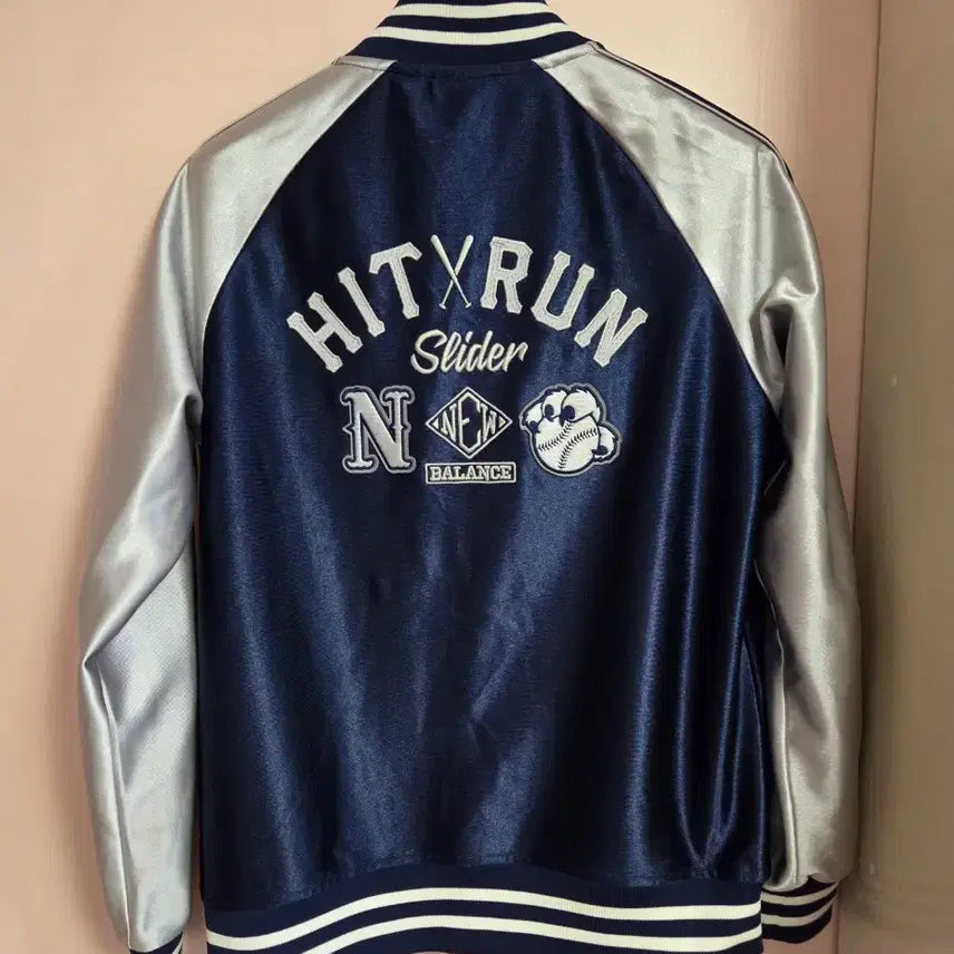 [BUNJANG] New Balance Navy Silver Stadium Jacket / 뉴발란스 네이비 실버 스타디움 자켓