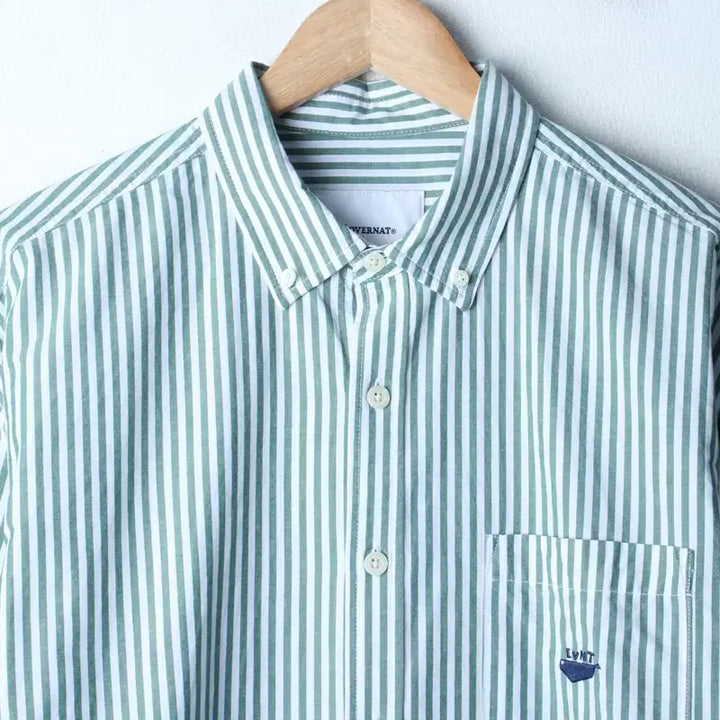 [BUNJANG] Covernat Striped Short-Sleeve Polo T-Shirt / (L-XL) 커버낫 반팔 카라 티셔츠 셔츠 남방 스트라이프-18478