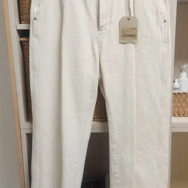 [BUNJANG] Rough Side Drape Denim Ecru Size 2 / 러프사이드 드레이프 데님 에크루 2사이즈 팝니다