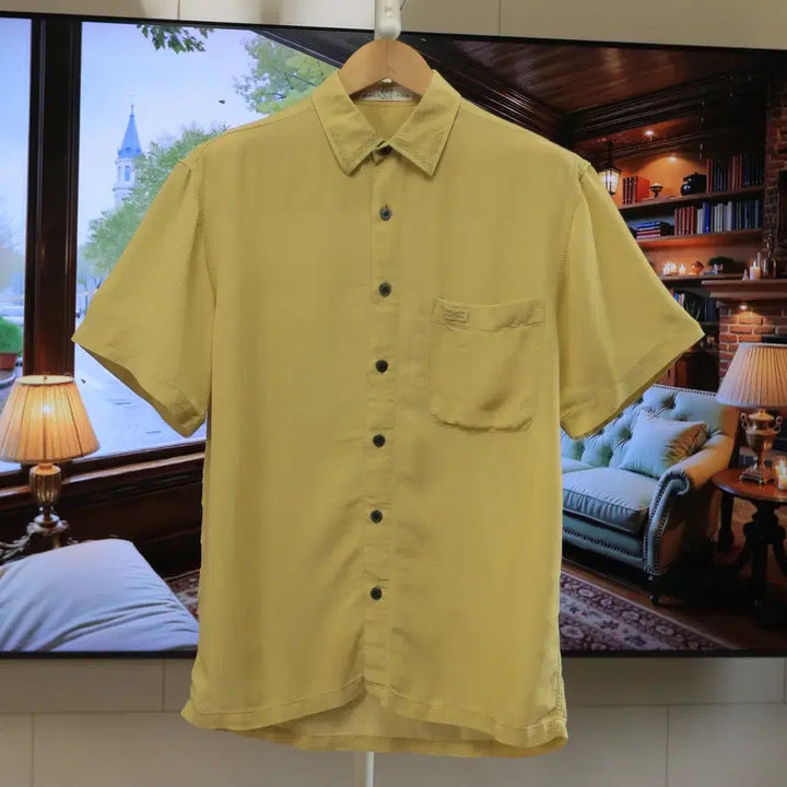[BUNJANG] Balenciaga Embroidered Shirt (Yellow) / 조용히 고급스러운 발렌시아가 자수 셔츠