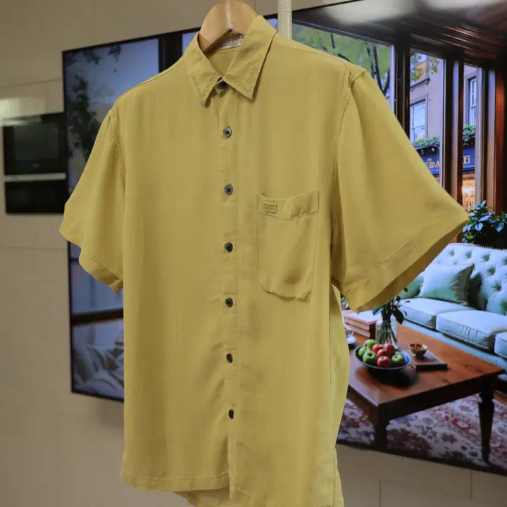 [BUNJANG] Balenciaga Embroidered Shirt (Yellow) / 조용히 고급스러운 발렌시아가 자수 셔츠