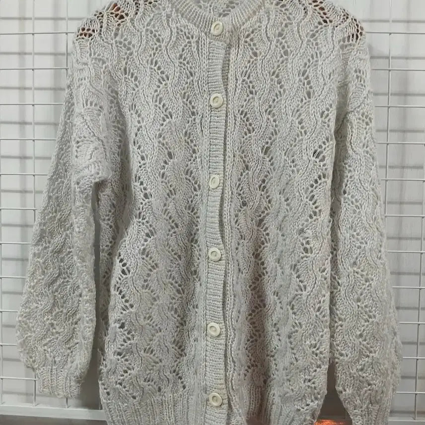 [BUNJANG] Japanese Vintage Ivory Knit Cardigan / 아이보리 니트가디건(일본빈티지)