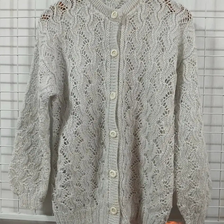 [BUNJANG] Japanese Vintage Ivory Knit Cardigan / 아이보리 니트가디건(일본빈티지)