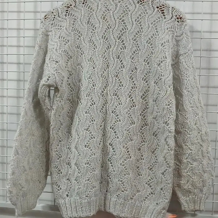 [BUNJANG] Japanese Vintage Ivory Knit Cardigan / 아이보리 니트가디건(일본빈티지)