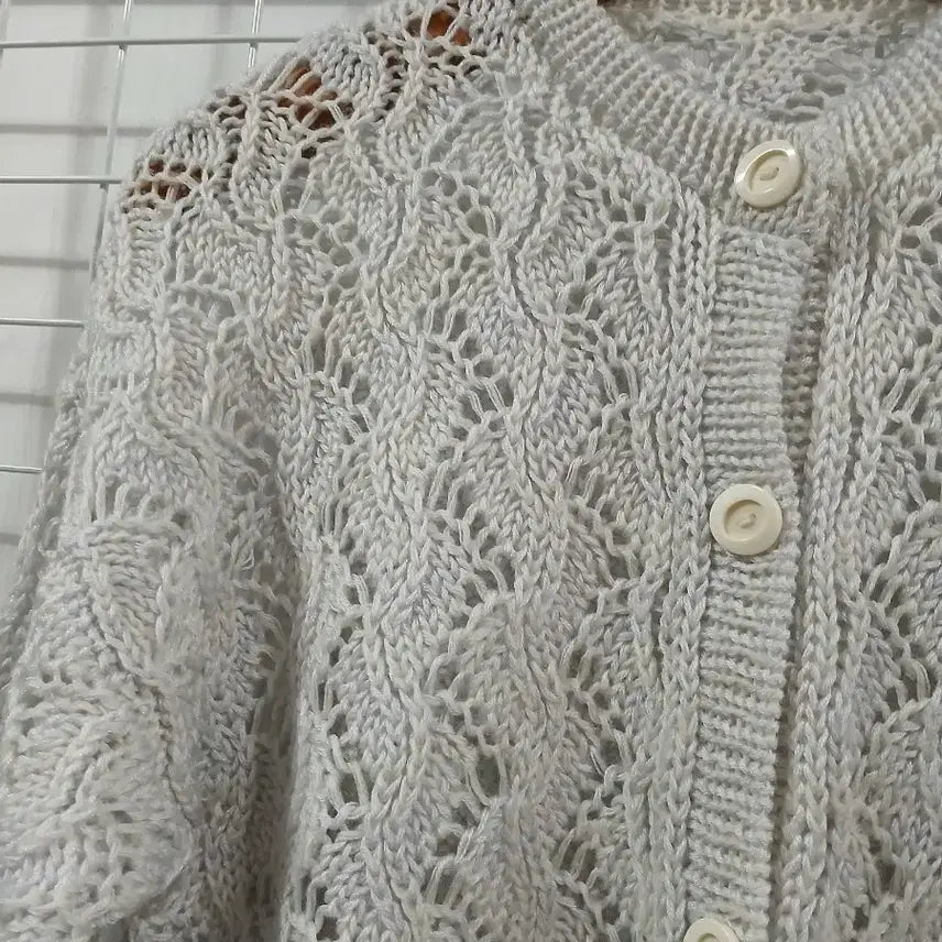 [BUNJANG] Japanese Vintage Ivory Knit Cardigan / 아이보리 니트가디건(일본빈티지)