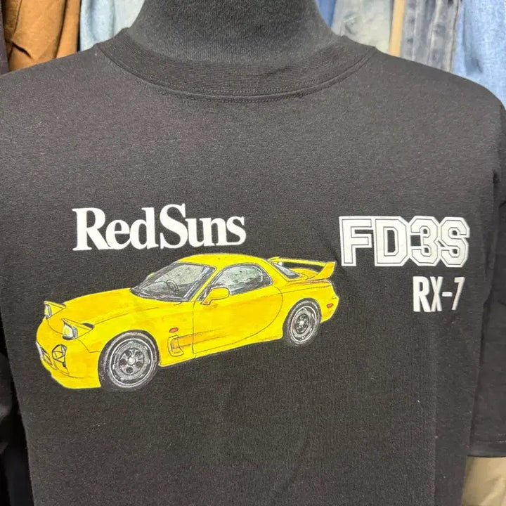 [BUNJANG] Initial D RedSuns FD3S RX-7 Printed T-shirt / [M] 새제품 이니셜D RedSuns FD3S RX-7 프린팅 반팔 티셔