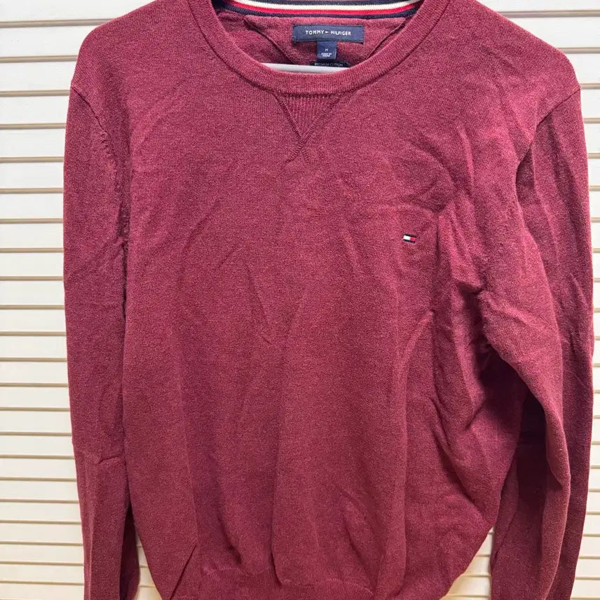 [BUNJANG] Tommy Hilfiger Burgundy Knit Sweater (M) / 타미힐피거 버건디 니트 M사이즈