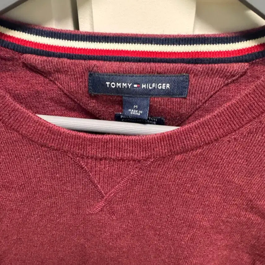 [BUNJANG] Tommy Hilfiger Burgundy Knit Sweater (M) / 타미힐피거 버건디 니트 M사이즈
