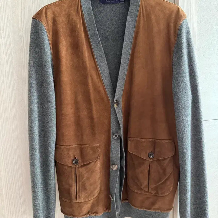 [BUNJANG] Ralph Lauren Purple Label Suede Cardigan / 랄프로렌 퍼플라벨 스웨이드 가디건