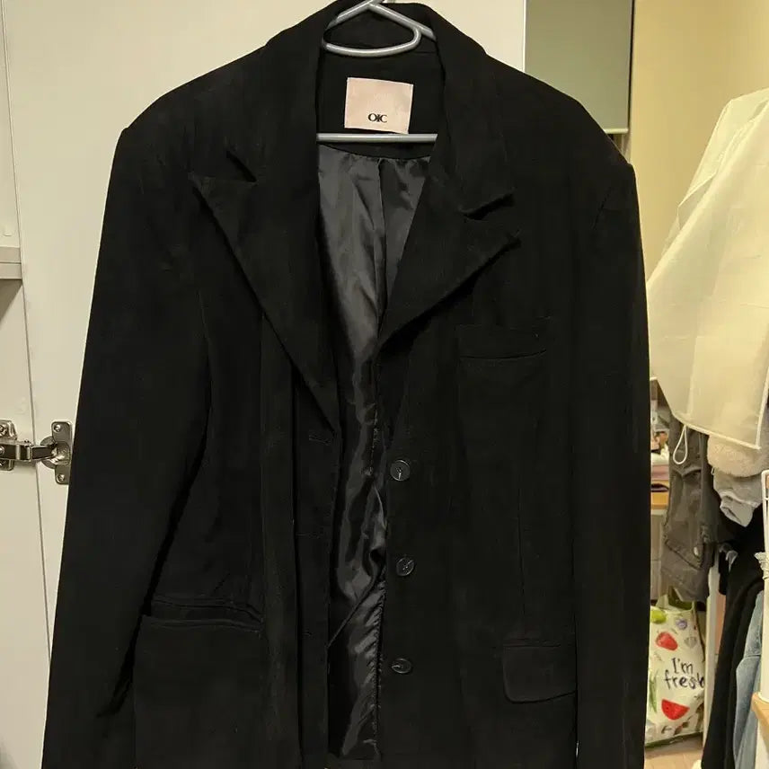 [BUNJANG] OIOI Black Suede Jacket / OIOI collection블랙 스웨이드 자켓